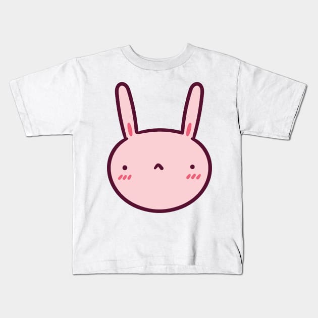 Bunny face Kids T-Shirt by Nikamii